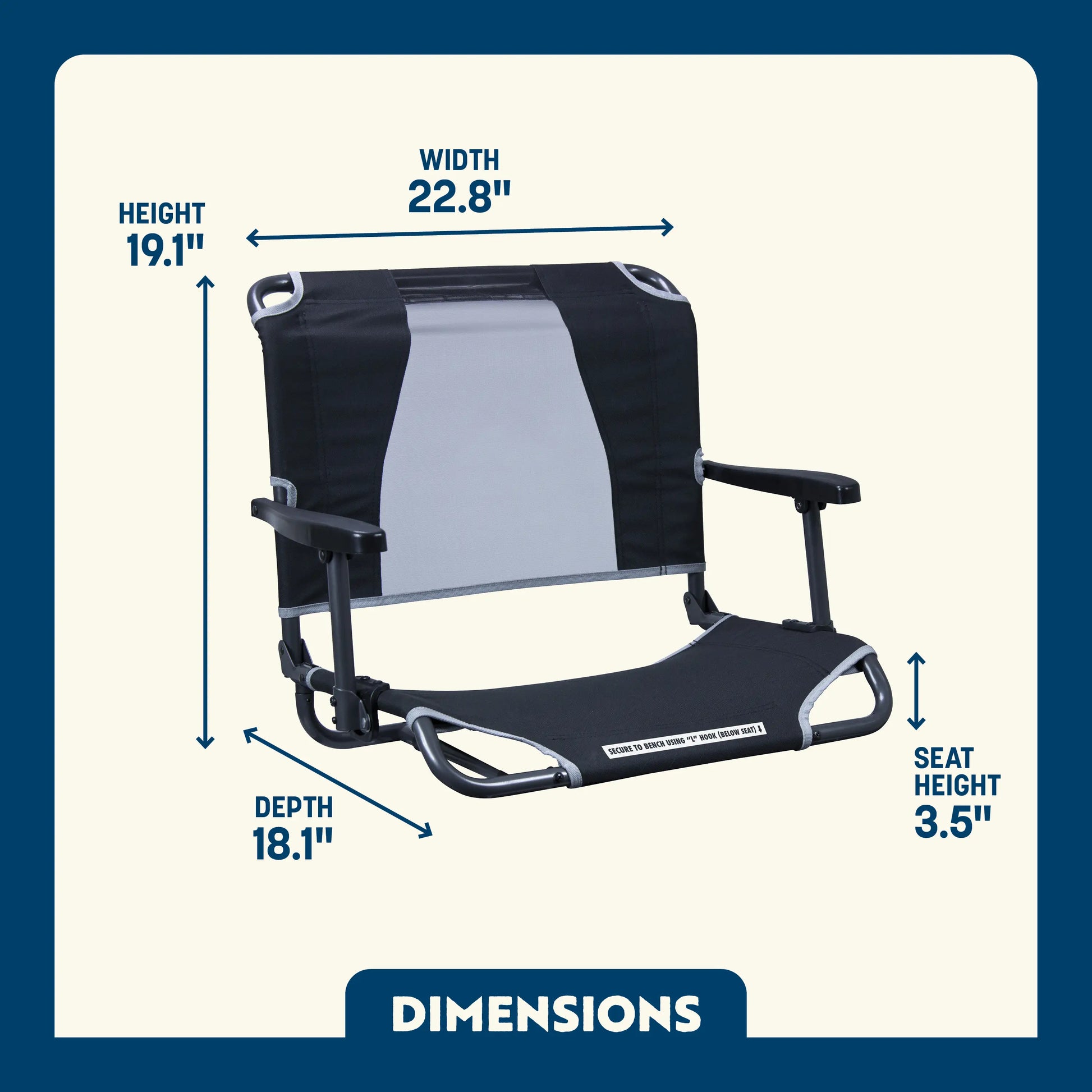 Big Comfort Stadium Chair™ with Armrests - Travel Edit