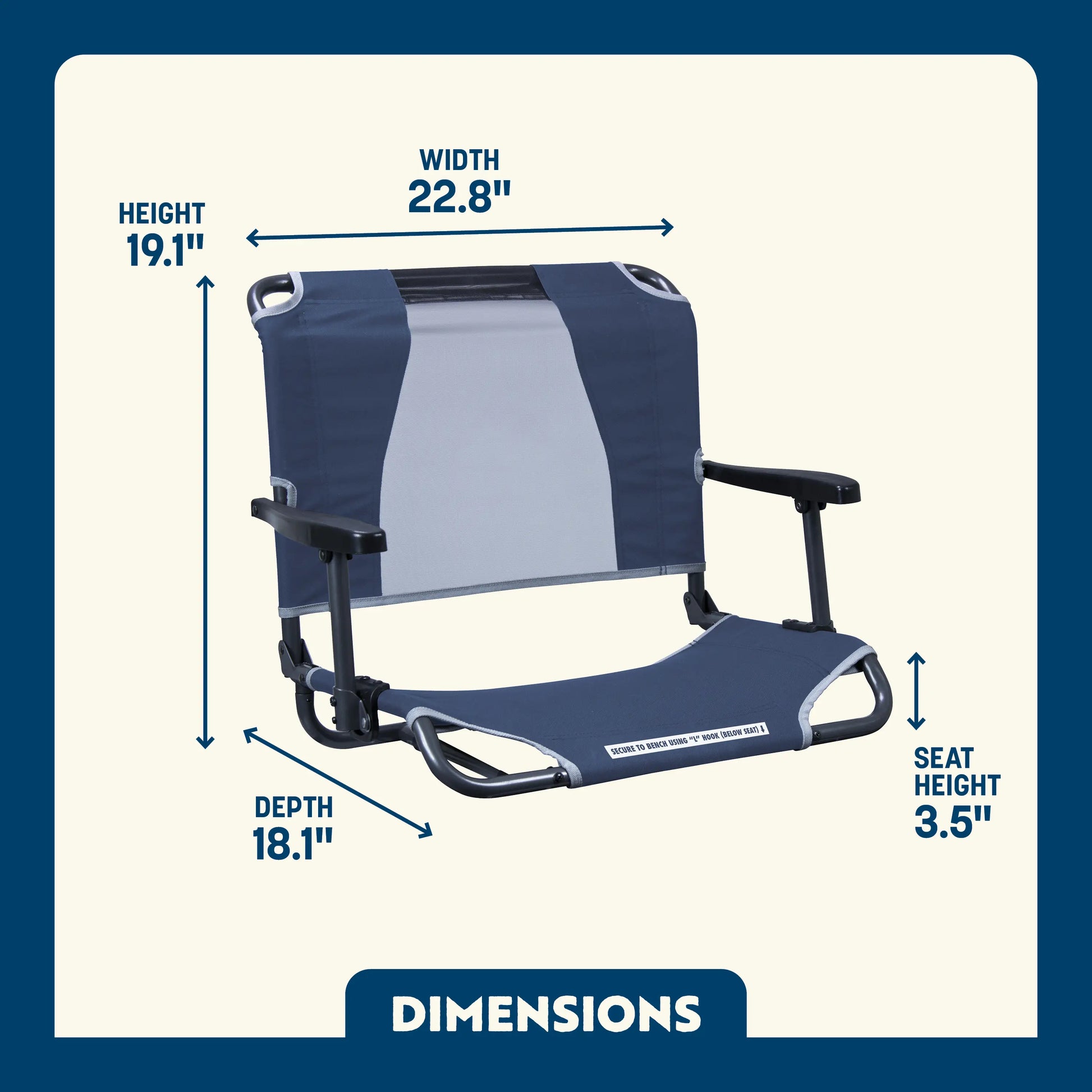 Big Comfort Stadium Chair™ with Armrests - Travel Edit