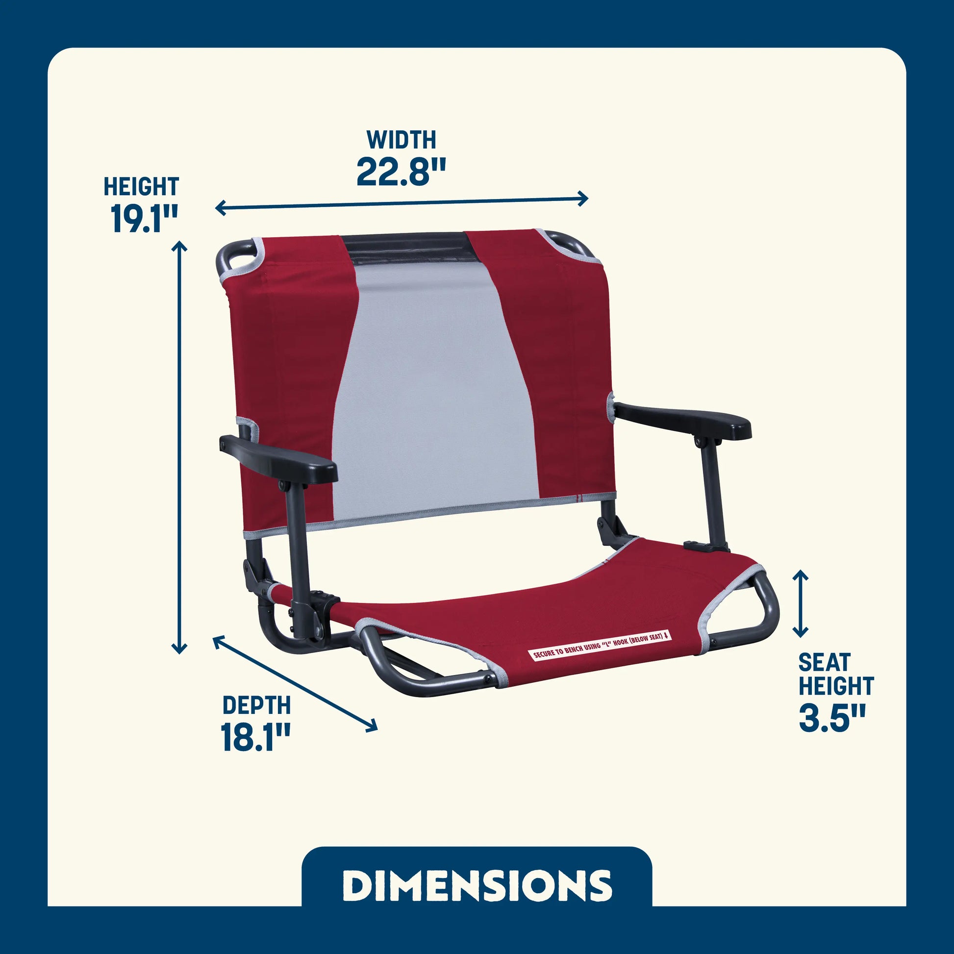 Big Comfort Stadium Chair™ with Armrests - Travel Edit