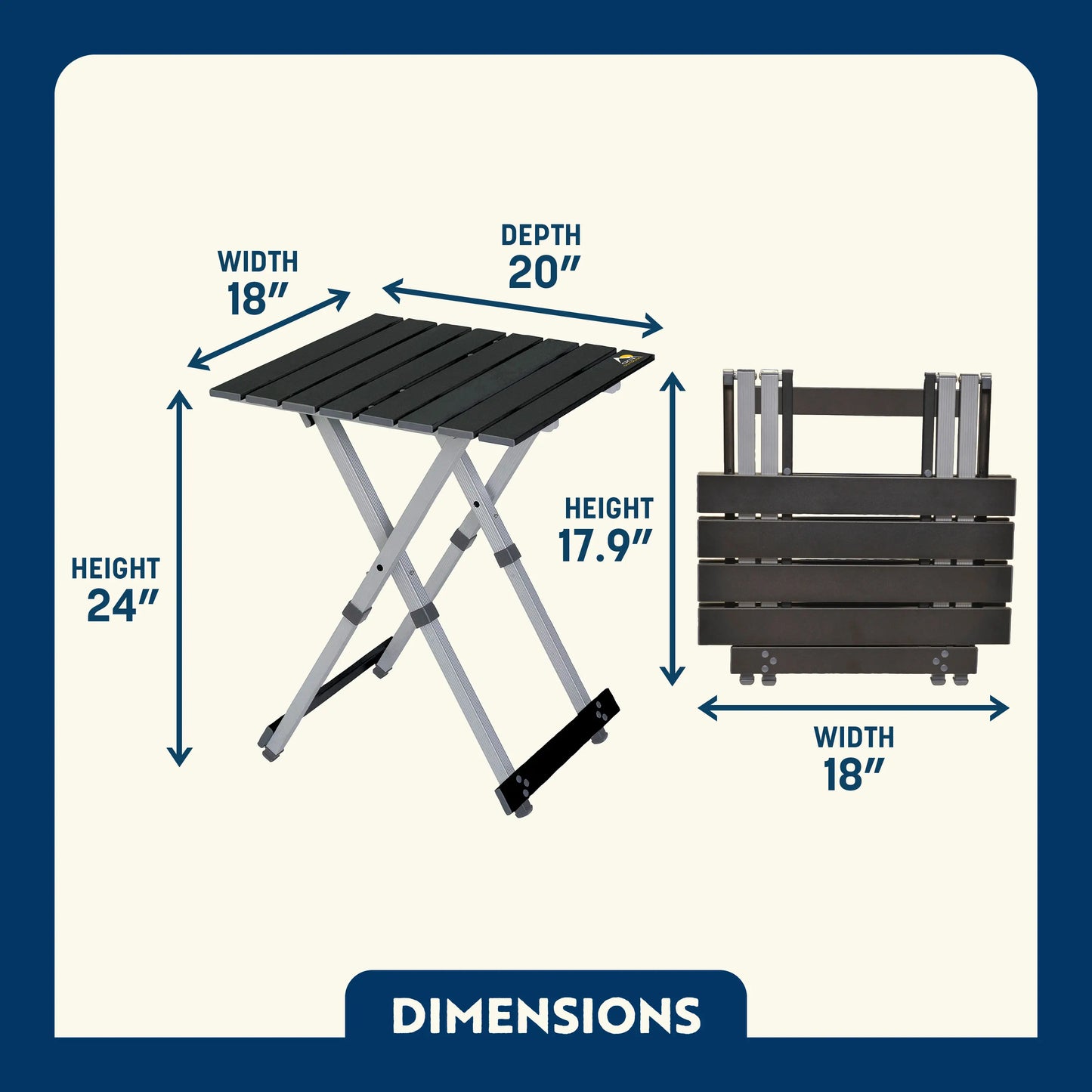 Compact Camp Table 20™ - Easy Set