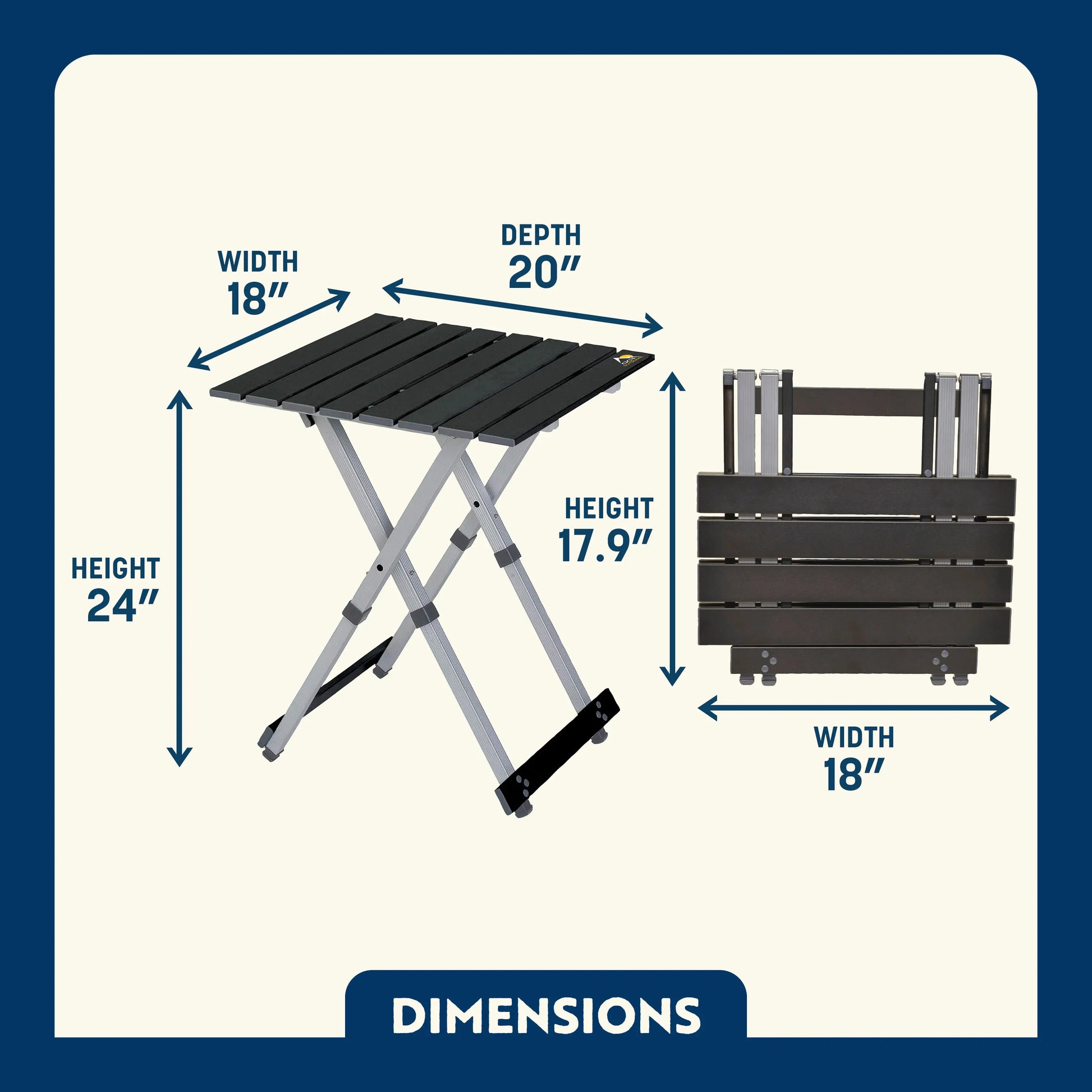 Compact Camp Table 20™ - Easy Set