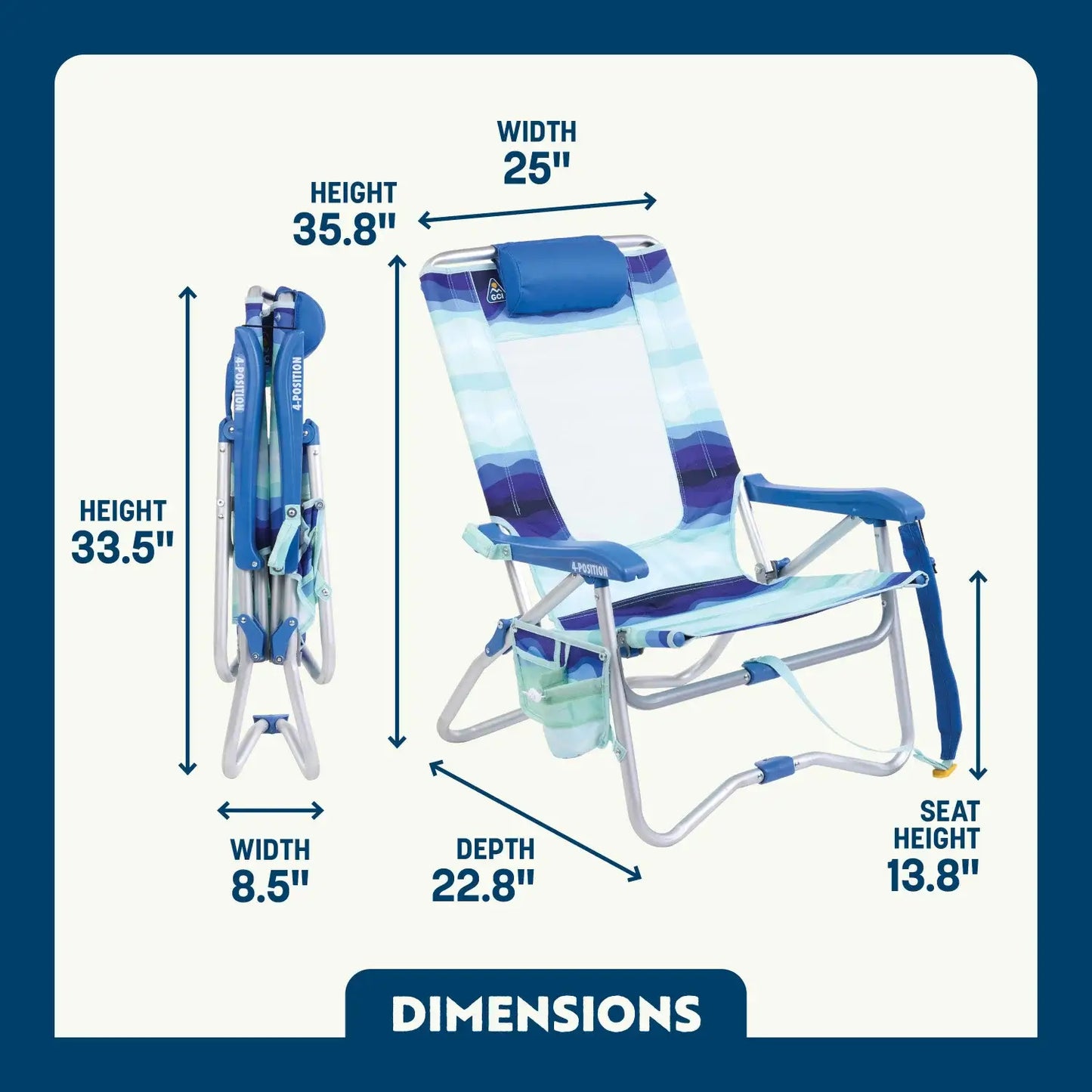 Bi-Fold Beach Chair™ - Simple Edit