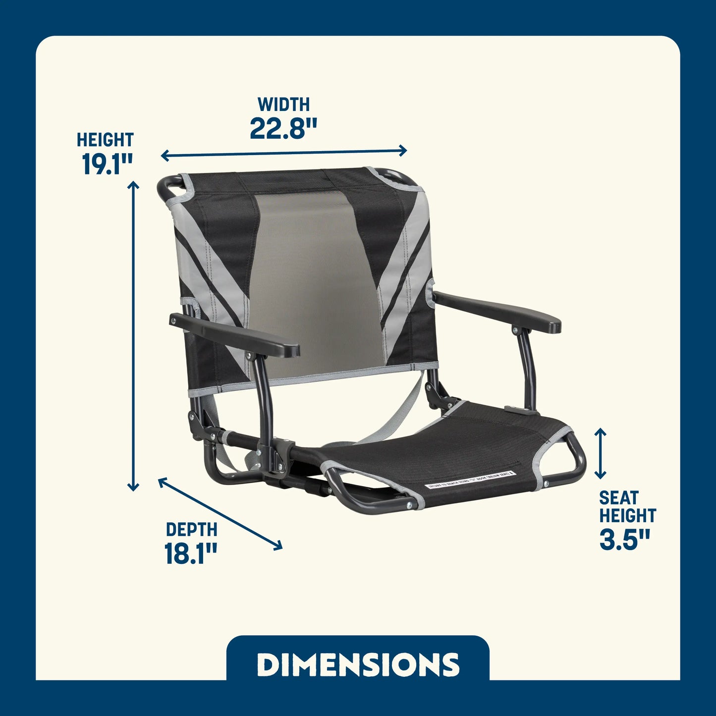 Big Comfort Stadium Chair™ with Armrests - Travel Edit