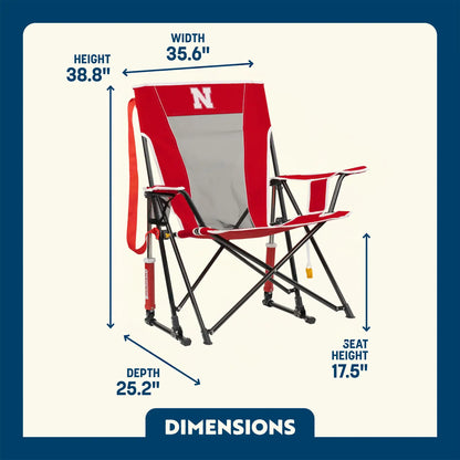 College Comfort Pro Rocker™ - Nebraska Cornhuskers - Easy Set