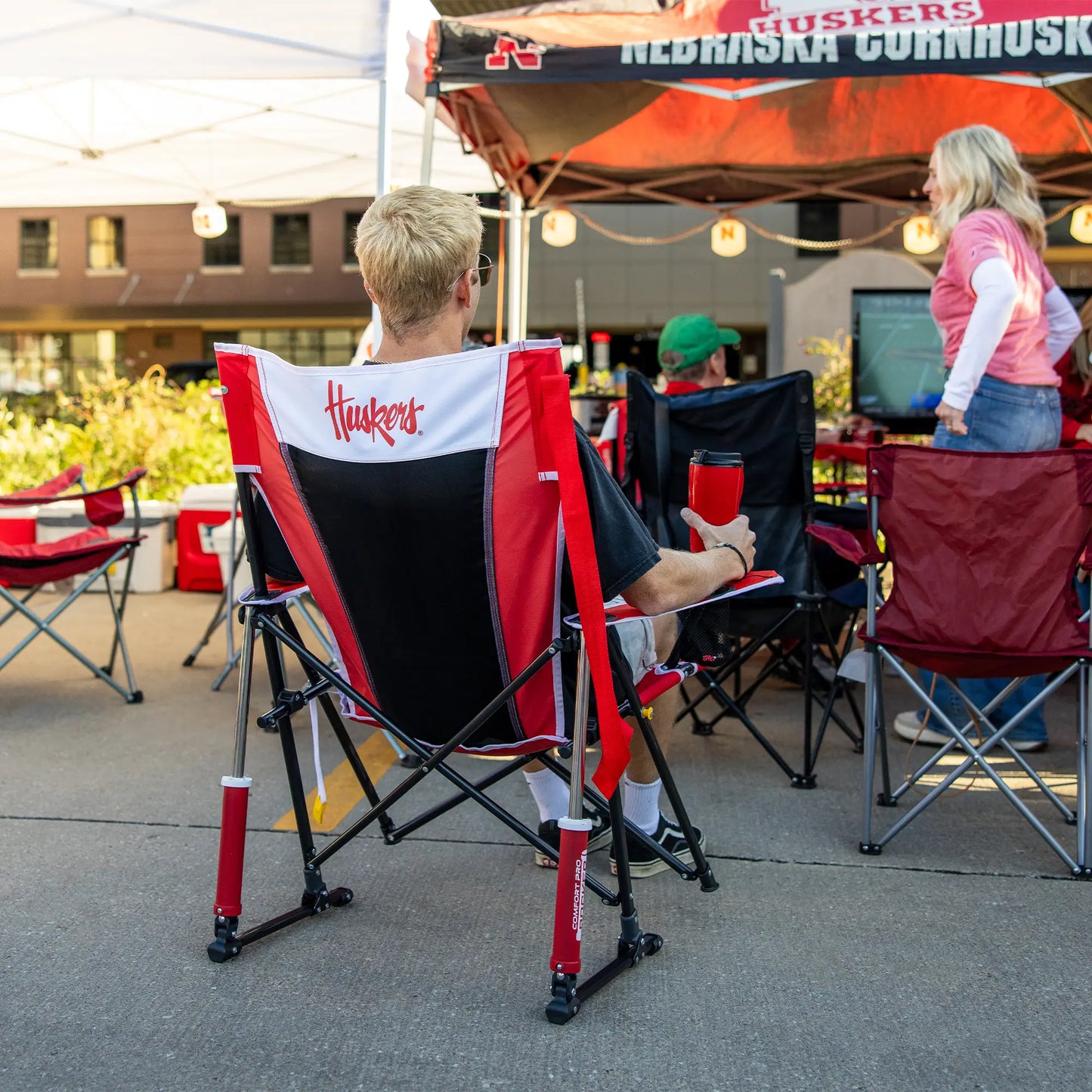 College Comfort Pro Rocker™ - Nebraska Cornhuskers - Easy Set