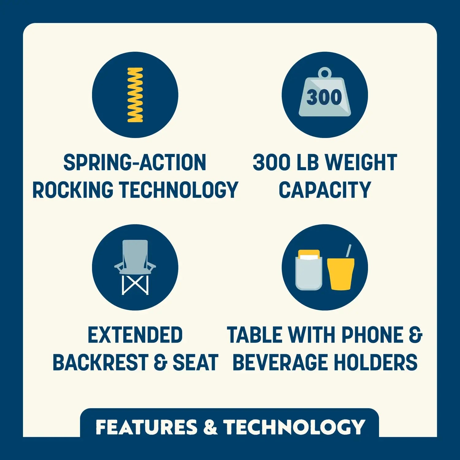 Stowaway Rocker™ with Side Table - Easy Set